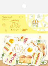 Freshly Baked Bread Town Flake Stickers - Asago Pan (Toast) - Furukawa Shiko - Default Title by Techo Treats Stationery