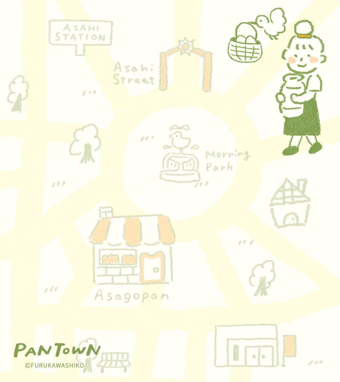 Freshly Baked Bread Town Memo Pad - Asago Pan (Toast) - Techo Treats