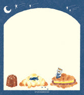 Freshly Baked Bread Town Memo Pad - Mikazuki Bakery (Croissant) - Furukawa Shiko - Default Title by Techo Treats Stationery