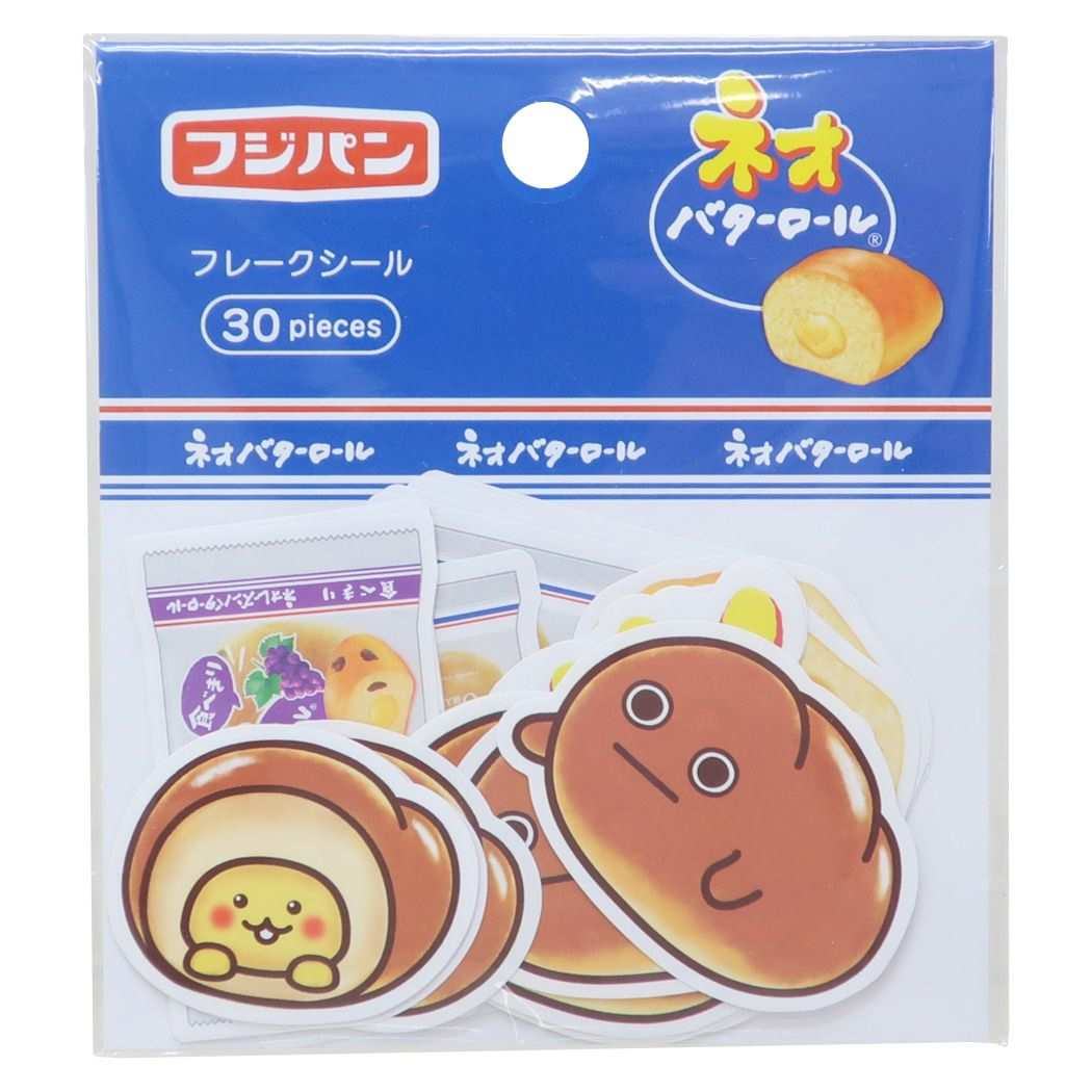 Fujipan Die-cut Flake Stickers - Butter Roll - Techo Treats