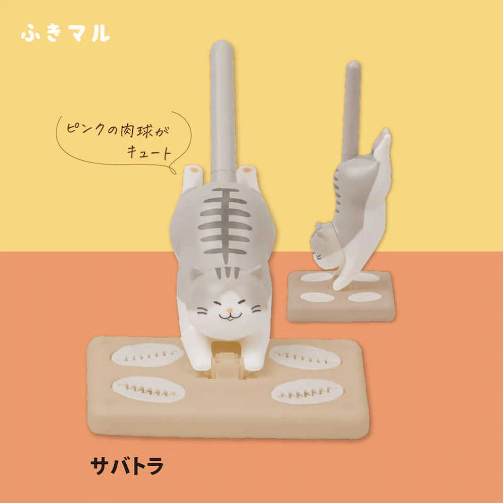 Fukimaru Cat Desktop Cleaner - Mackerel Tabby - Sun-Star Stationery - Default Title by Techo Treats Stationery