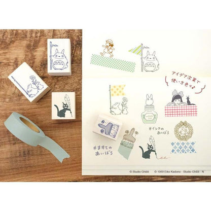 Ghibli x Ink Pal Rubber Stamp - Gigi and Fountain Pen - Techo Treats