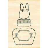 Ghibli x Ink Pal Rubber Stamp - Little Totoro and Ink Bottle - Techo Treats