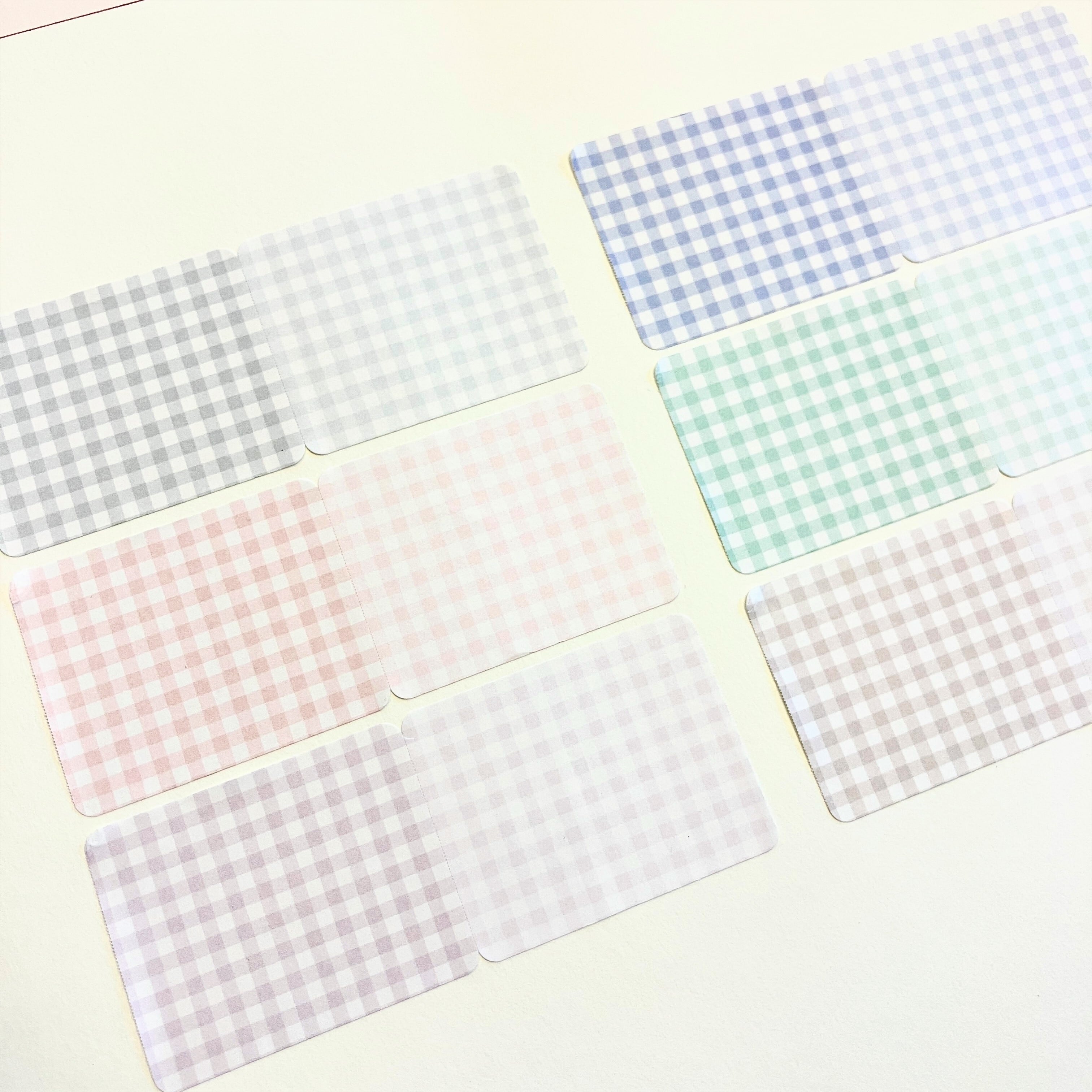 Gingham Check Roll Sticky Notes (6 colors)