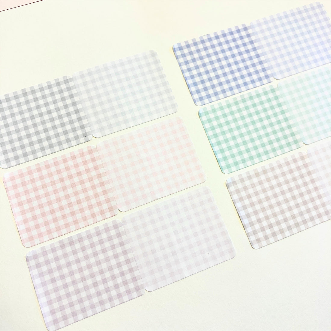 Gingham Check Roll Sticky Notes (6 colors) (Gift) - Papier Platz - Gray by Techo Treats Stationery