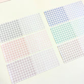 Gingham Check Roll Sticky Notes (6 colors) (Gift) - Papier Platz - Gray by Techo Treats Stationery
