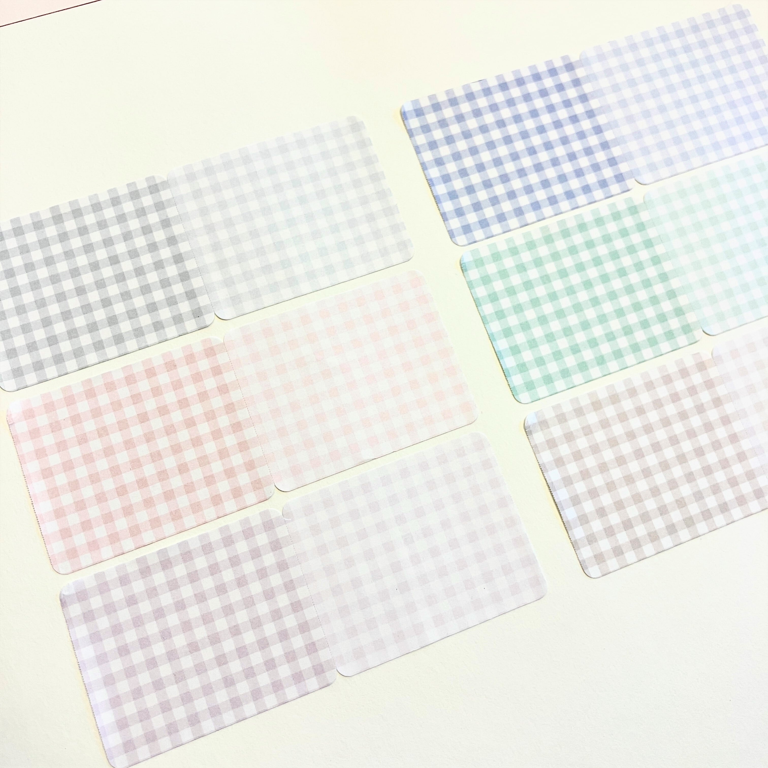 Gingham Check Roll Sticky Notes (6 colors) (Gift) - Papier Platz - Gray by Techo Treats Stationery