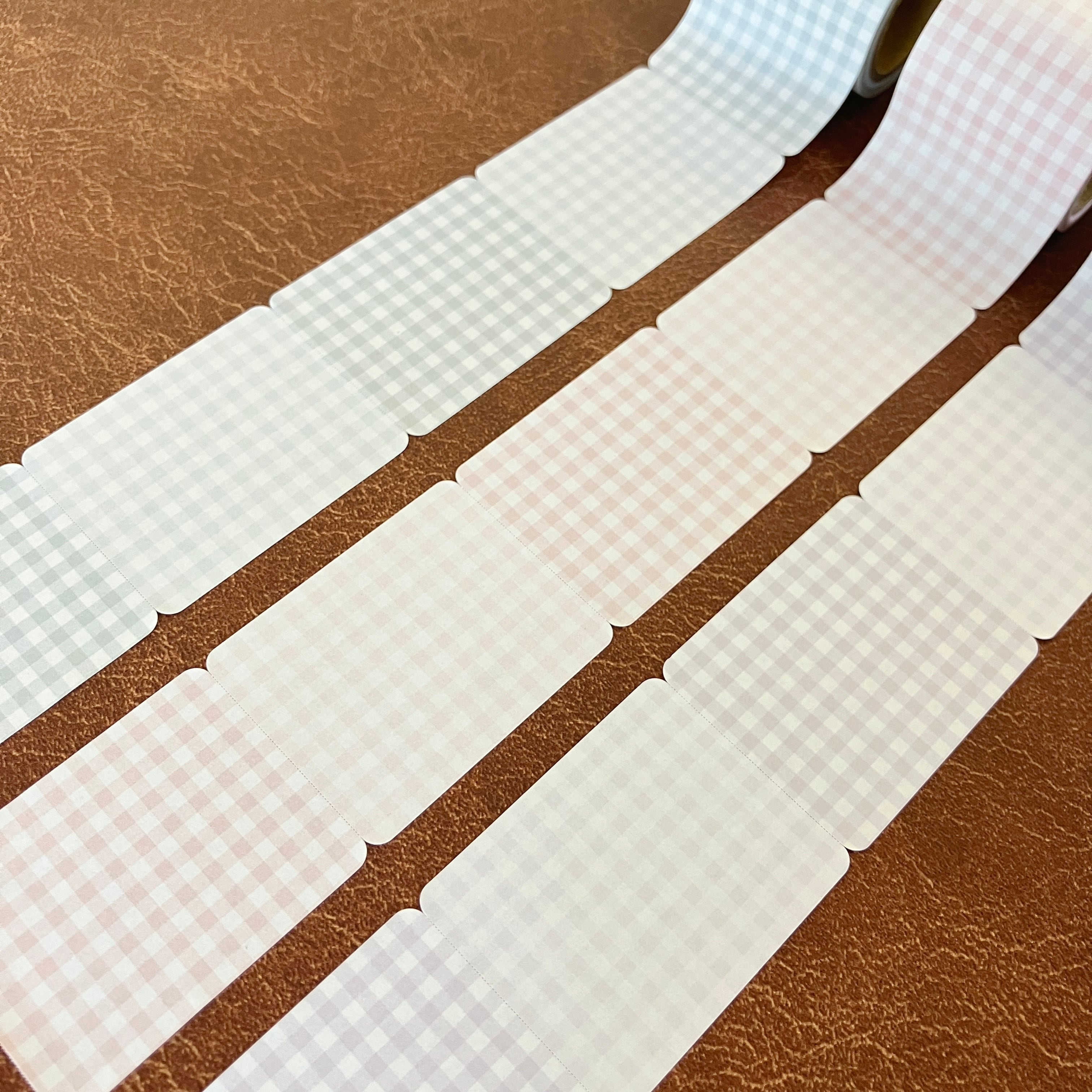 Gingham Check Roll Sticky Notes (6 colors) (Gift) - Papier Platz - Gray by Techo Treats Stationery