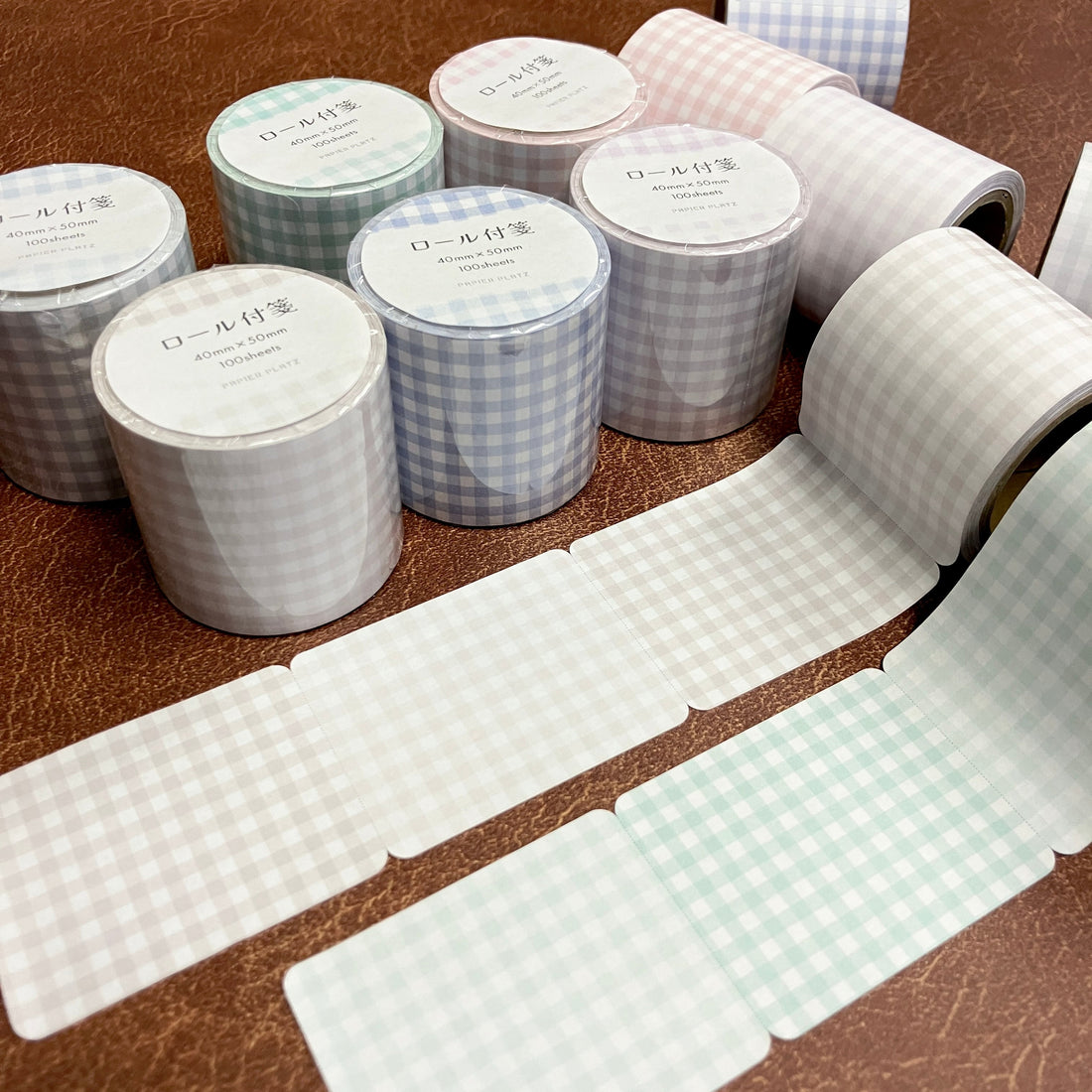 Gingham Check Roll Sticky Notes (6 colors) - Techo Treats