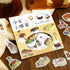 Girl and Cafe Foil-stamped Flake Seal - Chocolate Milk - Techo Treats