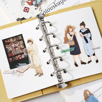 Girl Picture Book Coordinate Seal - Art and Literature Girl - Techo Treats
