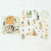 Girl Picture Book Coordinate Seal - Light Color Girl - Techo Treats