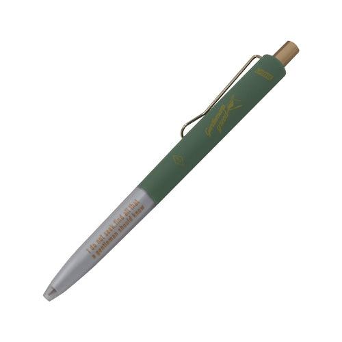 Greeful American Vintage Ballpoint Pen 0.7mm - Komamono Lab - Smoky Green x White by Techo Treats Stationery
