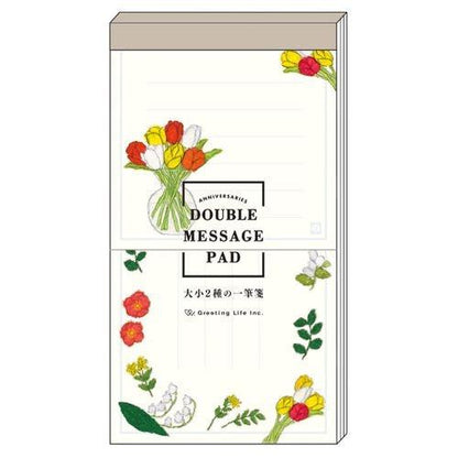 Greeting Life Anniversaries Double Message Pad - Flower - Default Title by Techo Treats Stationery