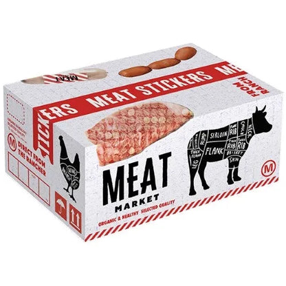 Greeting Life Box Seal - Meat - Default Title by Techo Treats Stationery