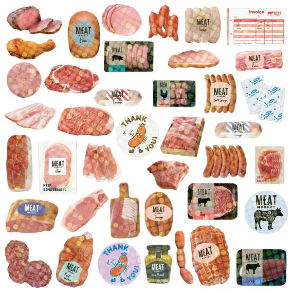 Greeting Life Box Seal - Meat - Default Title by Techo Treats Stationery