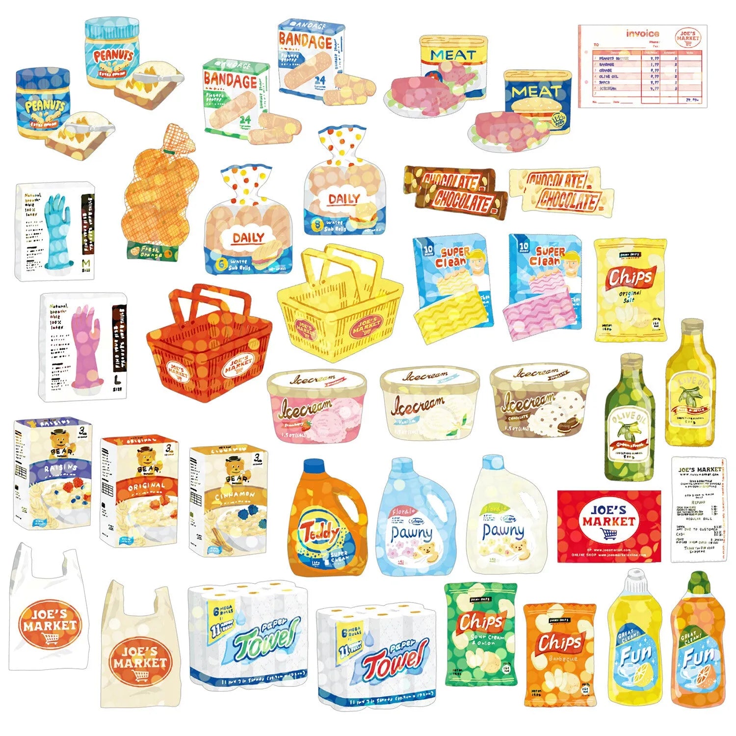 Greeting Life Box Seal - Supermarket - Default Title by Techo Treats Stationery
