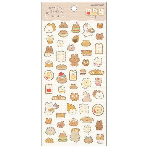 Gu~Gu~YamuYamu Shi~Ru Sticker - Bear - KAMIO JAPAN - Default Title by Techo Treats Stationery