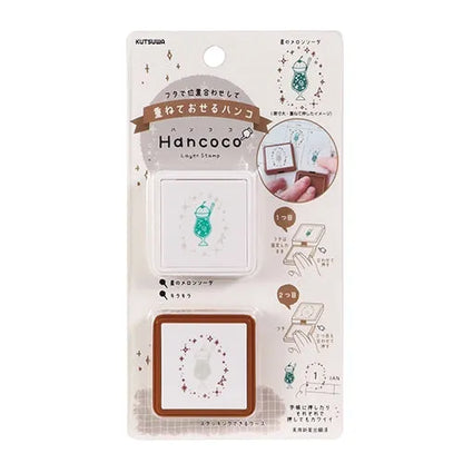 Hancoco 2-in-1 Layer Stamp - Cream Soda - Kutsuwa - Default Title by Techo Treats Stationery