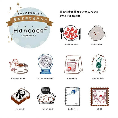 Hancoco 2-in-1 Layer Stamp - Girl and Notebook - Kutsuwa - Default Title by Techo Treats Stationery