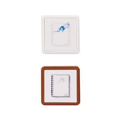 Hancoco 2-in-1 Layer Stamp - Girl and Notebook - Kutsuwa - Default Title by Techo Treats Stationery