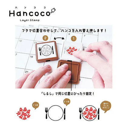 Hancoco 2-in-1 Layer Stamp - Octopus Wiener - Kutsuwa - Default Title by Techo Treats Stationery