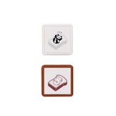 Hancoco 2-in-1 Layer Stamp - Panda on Bread - Kutsuwa - Default Title by Techo Treats Stationery