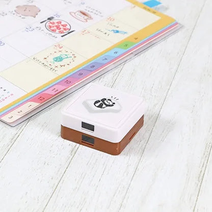 Hancoco 2-in-1 Layer Stamp - Panda on Bread - Kutsuwa - Default Title by Techo Treats Stationery