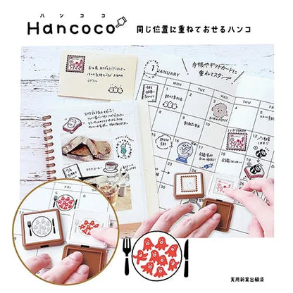Hancoco 2-in-1 Layer Stamp - Panda on Bread - Kutsuwa - Default Title by Techo Treats Stationery