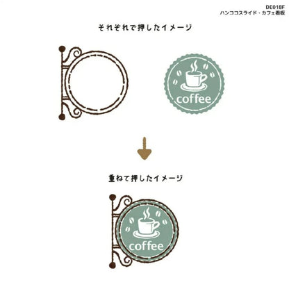 Hancoco slide 2-in-1 Layer Stamp - Cafe Signage - Kutsuwa - Default Title by Techo Treats Stationery