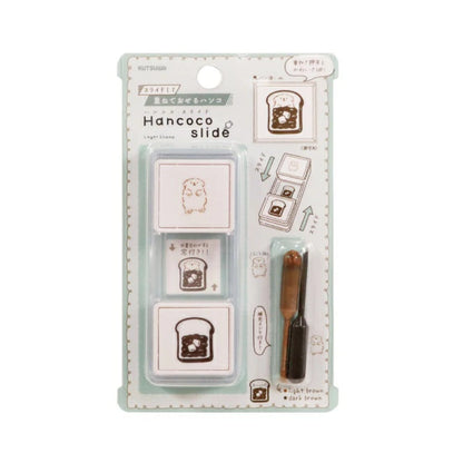 Hancoco slide 2-in-1 Layer Stamp - Sleeping Dog - Kutsuwa - Default Title by Techo Treats Stationery