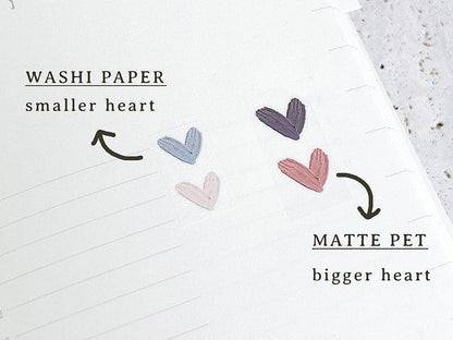 heart - Masking Tape with Release Paper (Washi / PET) - Techo Treats