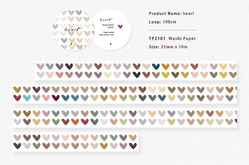 heart - Masking Tape with Release Paper (Washi / PET) - Techo Treats