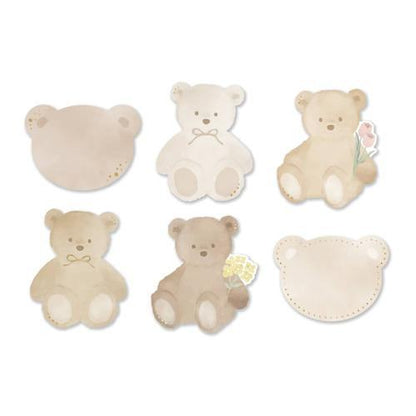 HITOKOTO Flake Sticker - Teddy Bear - Techo Treats