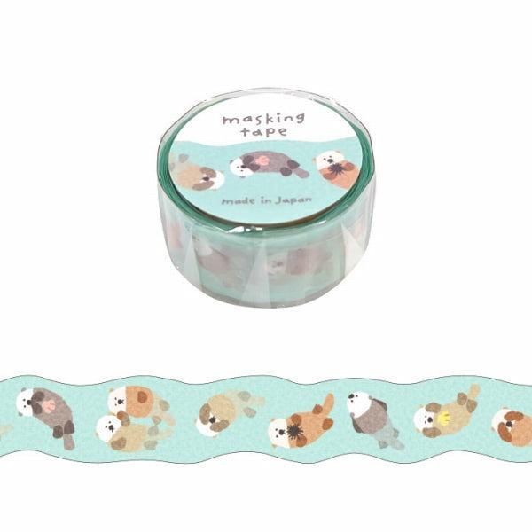 Hokkori Die-cut Masking Tape - Otters - Techo Treats