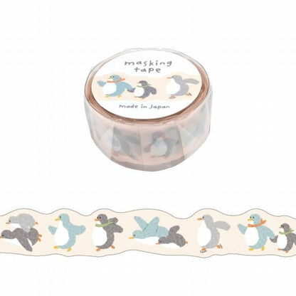 Hokkori Die-cut Masking Tape - Penguin - Techo Treats