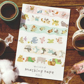 Hokkori Die-cut Masking Tape - Rabbit - Techo Treats