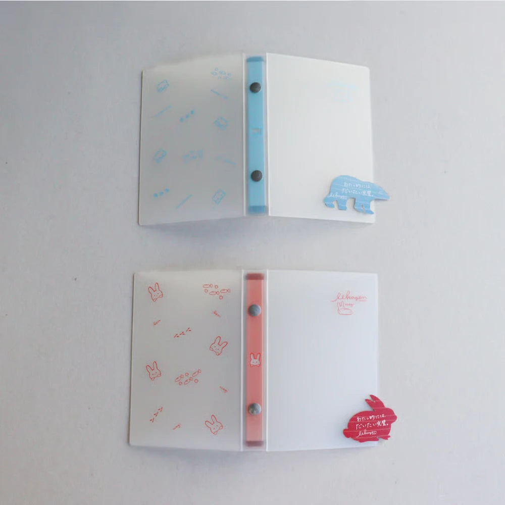 iikagen Series Micro 5 Mini Binder - Polar Bear - Nagahashi Printing - Default Title by Techo Treats Stationery