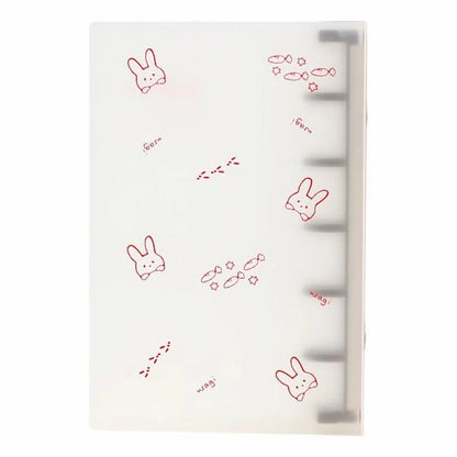 iikagen Series Micro 5 Mini Binder - Rabbit - Nagahashi Printing - Default Title by Techo Treats Stationery