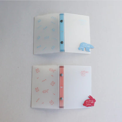 iikagen Series Micro 5 Mini Binder - Rabbit - Nagahashi Printing - Default Title by Techo Treats Stationery