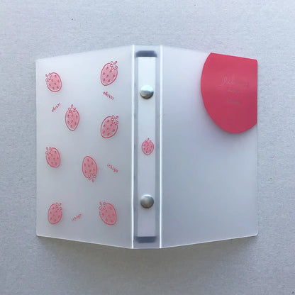 iikagen Series Micro 5 Mini Binder - Strawberry - Nagahashi Printing - Default Title by Techo Treats Stationery