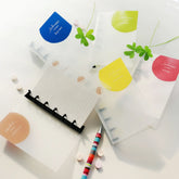 iikagen Series Micro 5 Mini Binder - Tea - Nagahashi Printing - Default Title by Techo Treats Stationery