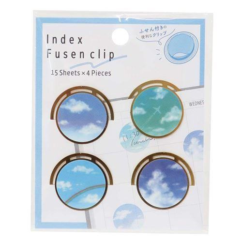 Index Sticky Notes Clip - SKY - KAMIO JAPAN - Default Title by Techo Treats Stationery