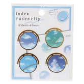 Index Sticky Notes Clip - SKY - KAMIO JAPAN - Default Title by Techo Treats Stationery