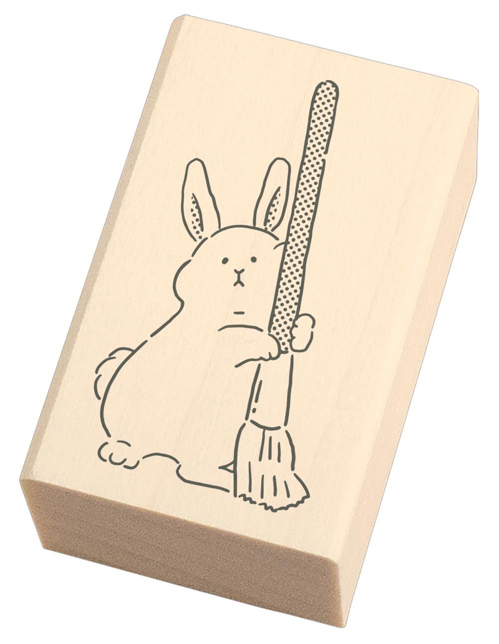 Ink Pal Rubber Stamp - Rabbit and Flap - Techo Treats