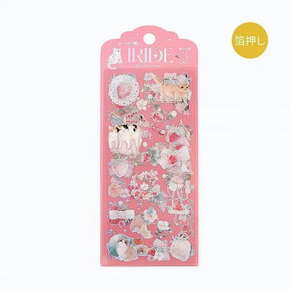 IRIDE Aurora Foil Clear Sticker Vol.1 - Cat - Techo Treats