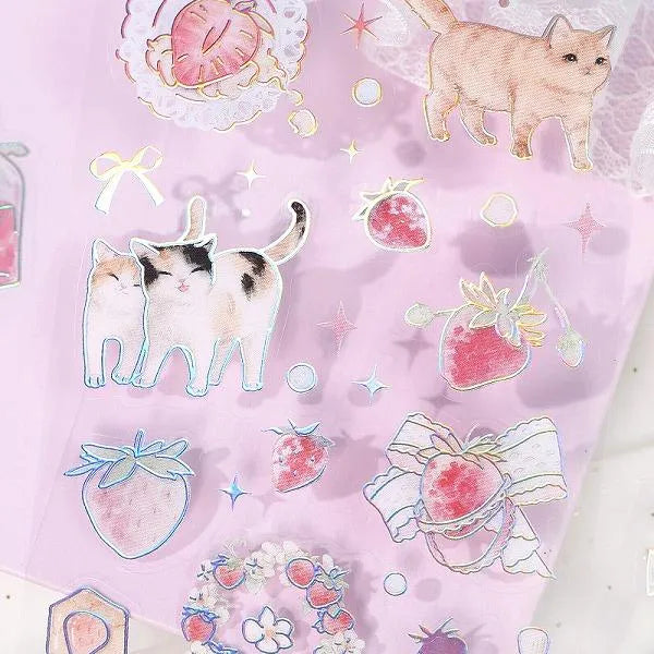 IRIDE Aurora Foil Clear Sticker Vol.1 - Cat - Techo Treats