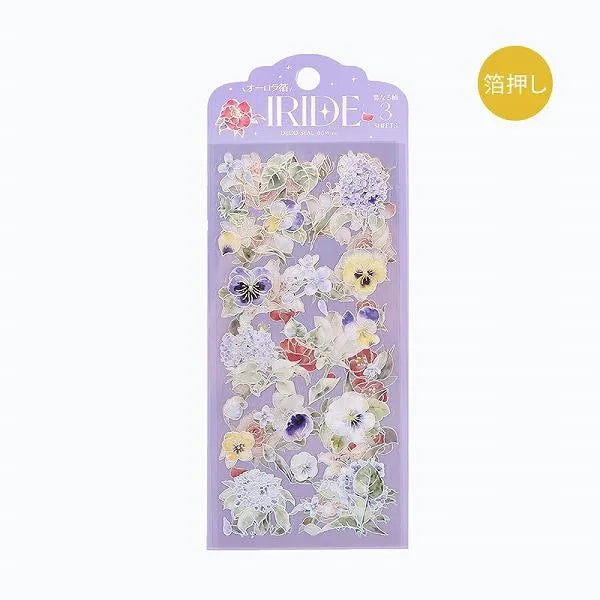 IRIDE Aurora Foil Clear Sticker Vol.1 - Flower Blooming - Techo Treats