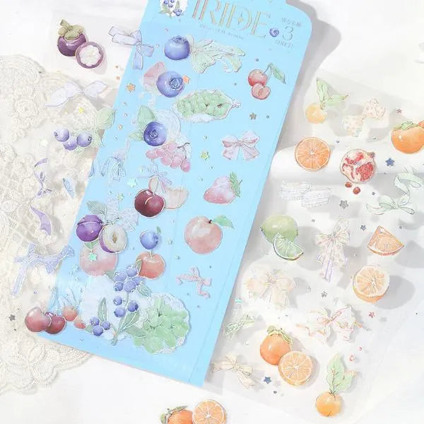 IRIDE Aurora Foil Clear Sticker Vol.1 - Fruits - Techo Treats