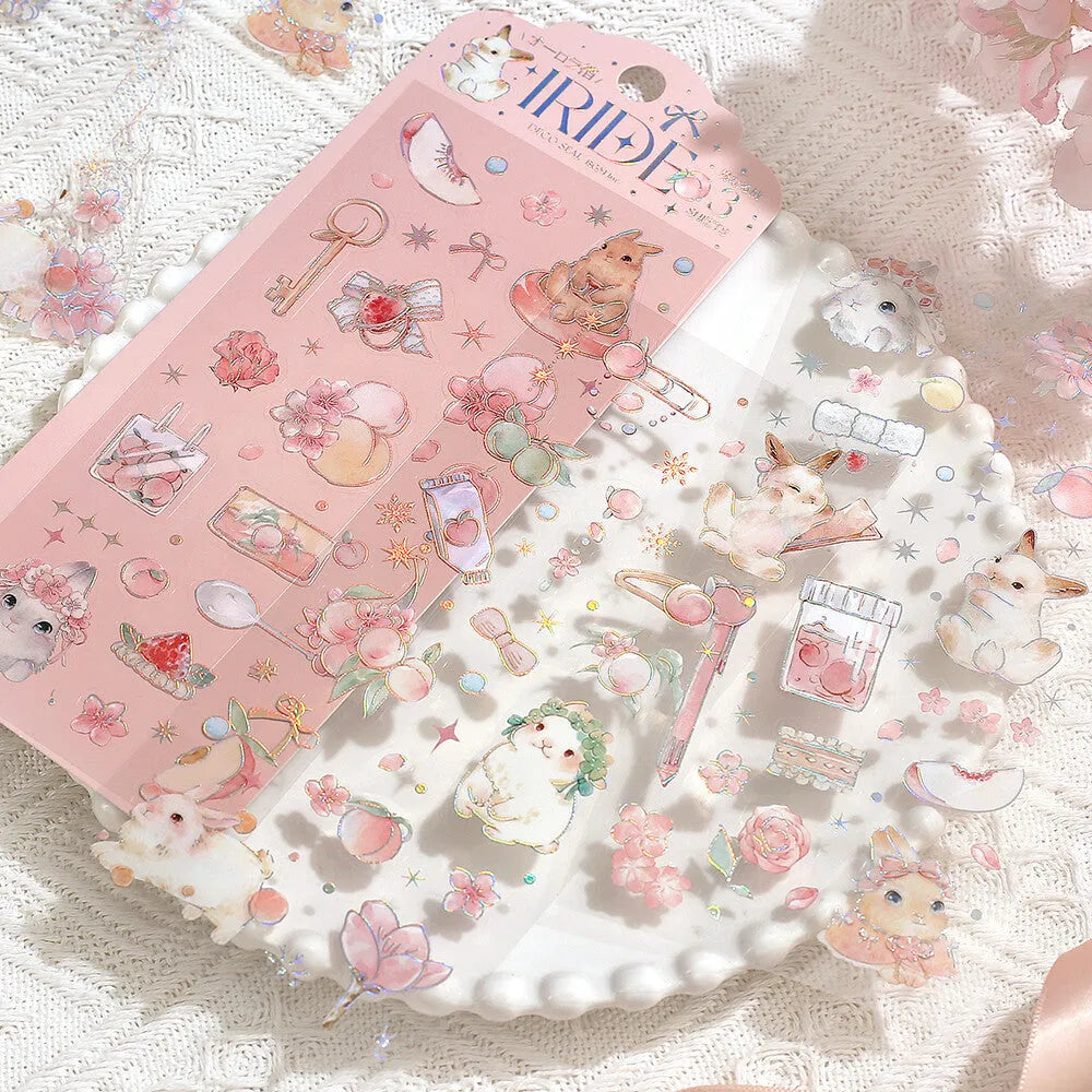 IRIDE Aurora Foil Clear Sticker Vol.2 - Rabbit - Techo Treats